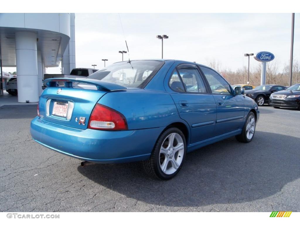 2003 Sentra SE-R Spec V - Vibrant Blue Metallic / Black photo #3
