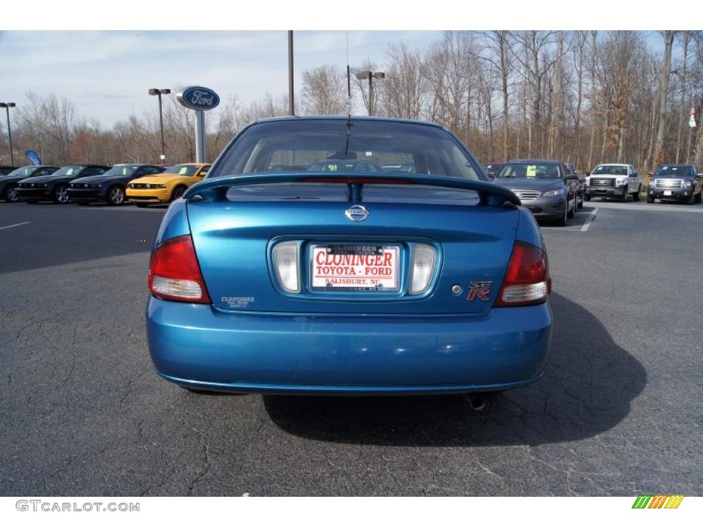 2003 Sentra SE-R Spec V - Vibrant Blue Metallic / Black photo #4