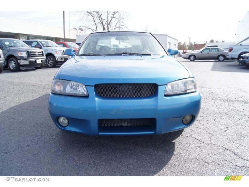 2003 Sentra SE-R Spec V - Vibrant Blue Metallic / Black photo #7