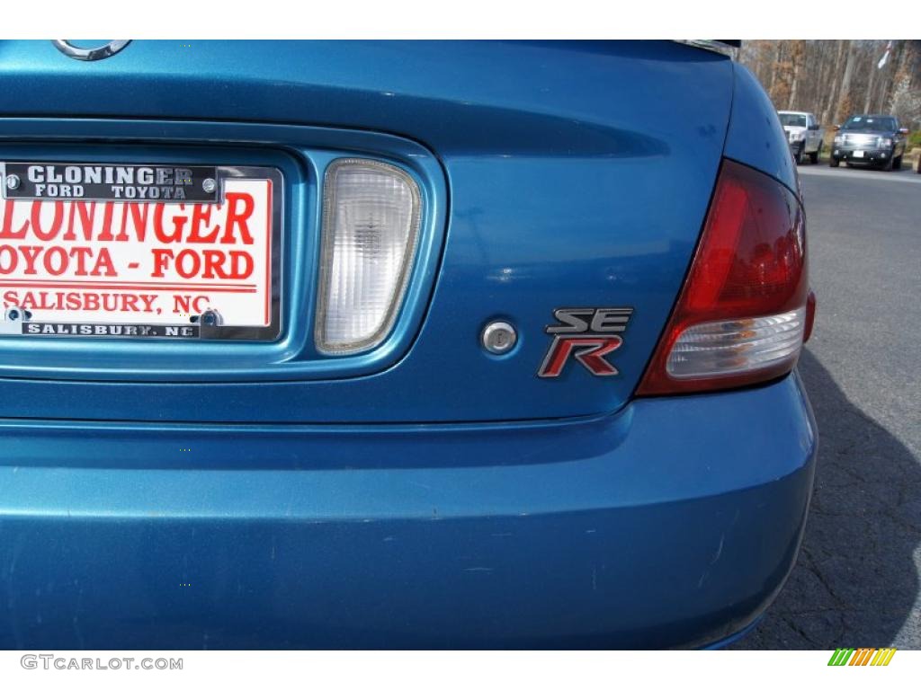 2003 Sentra SE-R Spec V - Vibrant Blue Metallic / Black photo #20