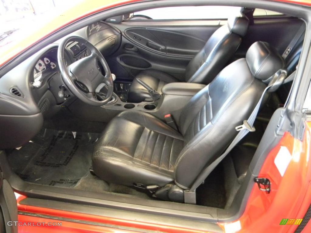 Black Roush Sport Leather Interior 2002 Ford Mustang Roush Stage 3 Coupe Photo #46432818
