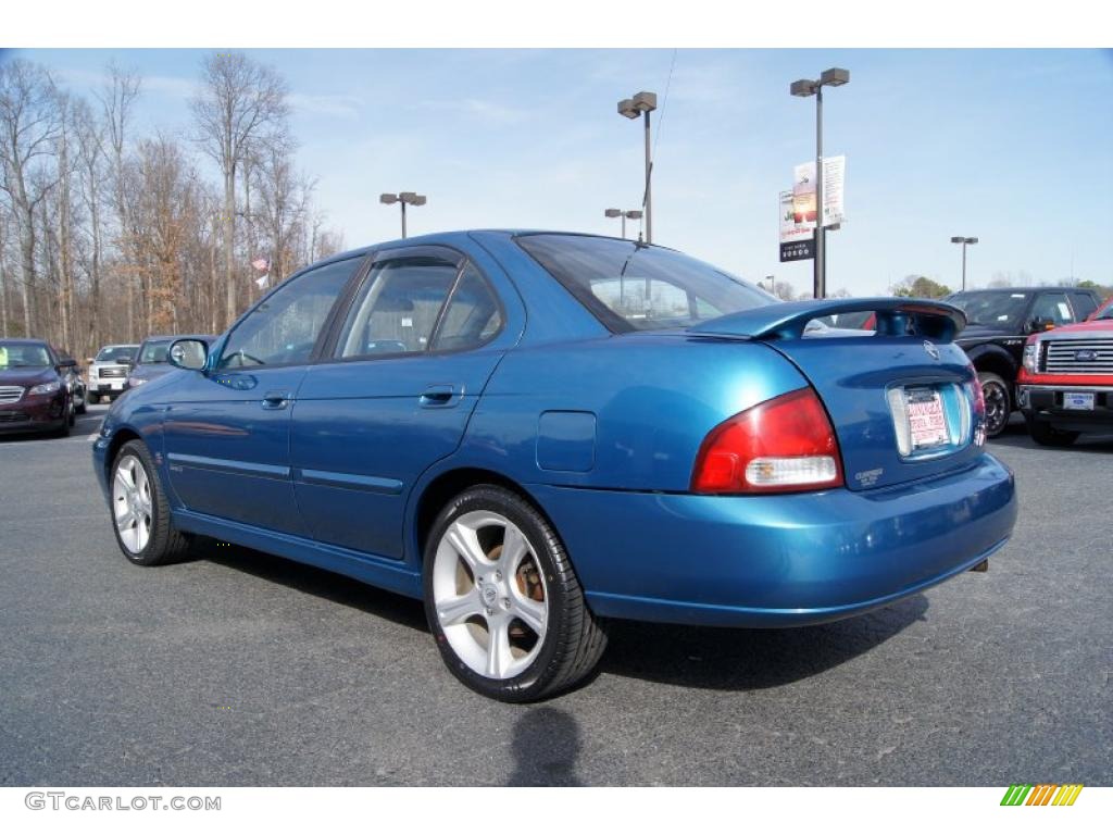 2003 Sentra SE-R Spec V - Vibrant Blue Metallic / Black photo #36