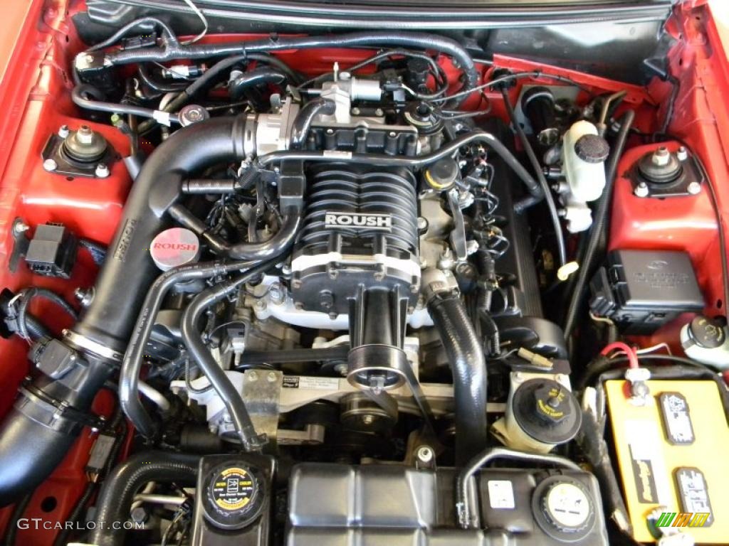 2002 Ford Mustang Roush Stage 3 Coupe 4.6 Liter Roush Supercharged SOHC 16-Valve V8 Engine Photo #46433019