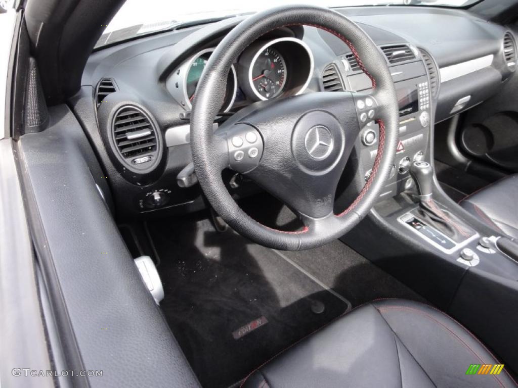 Black Interior 2008 Mercedes-Benz SLK 280 Edition 10 Roadster Photo #46433214