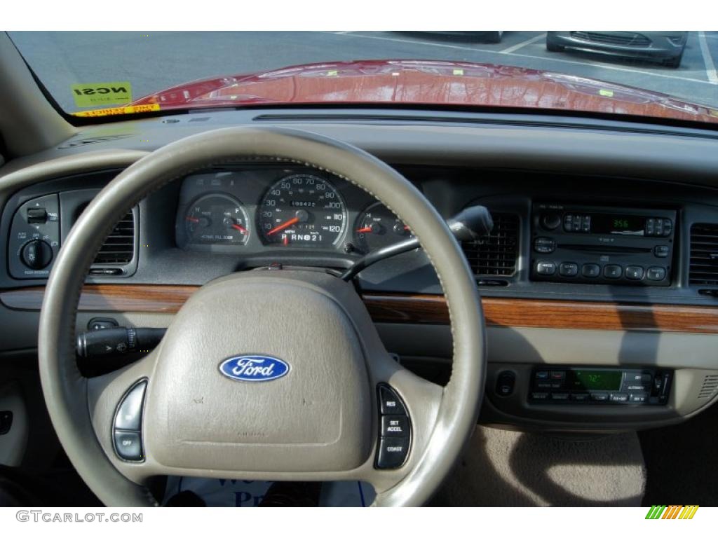 2001 Ford Crown Victoria LX Medium Parchment Dashboard Photo #46433289