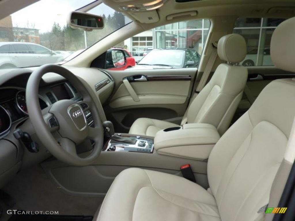 Cardamom Beige Interior 2010 Audi Q7 3.6 Premium quattro Photo #46434543