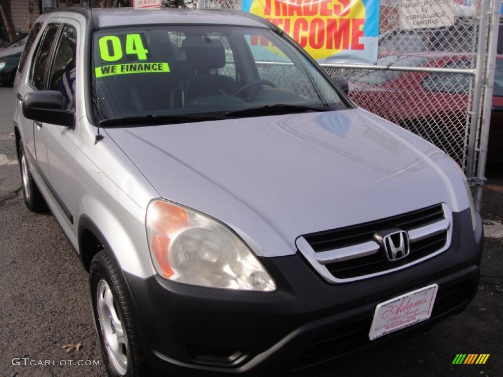2004 CR-V LX 4WD - Satin Silver Metallic / Black photo #2