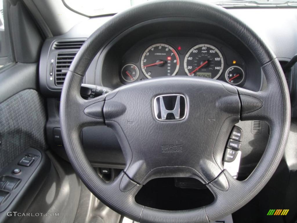 2004 Honda CR-V LX 4WD Black Steering Wheel Photo #46435074