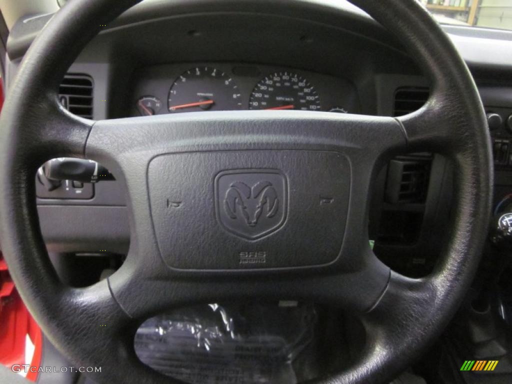 2004 Dodge Dakota SXT Regular Cab Dark Slate Gray Steering Wheel Photo #46435308