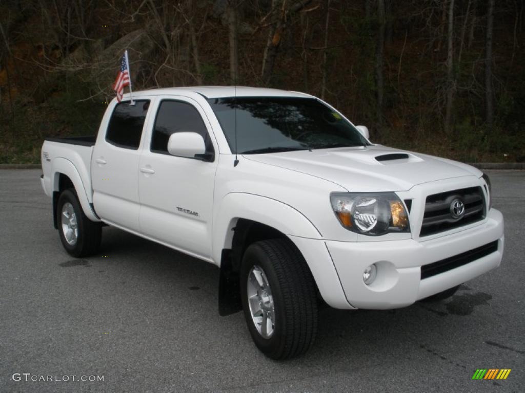Super White 2010 Toyota Tacoma V6 SR5 TRD Sport Double Cab 4x4 Exterior Photo #46436445