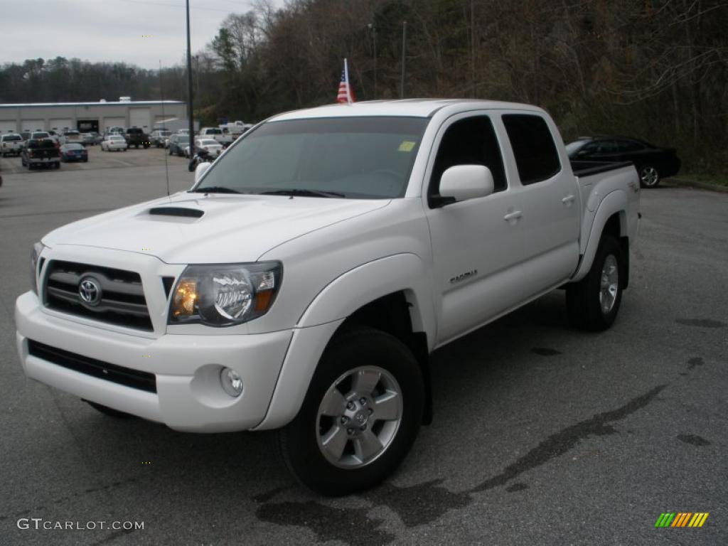 Super White 2010 Toyota Tacoma V6 SR5 TRD Sport Double Cab 4x4 Exterior Photo #46436538