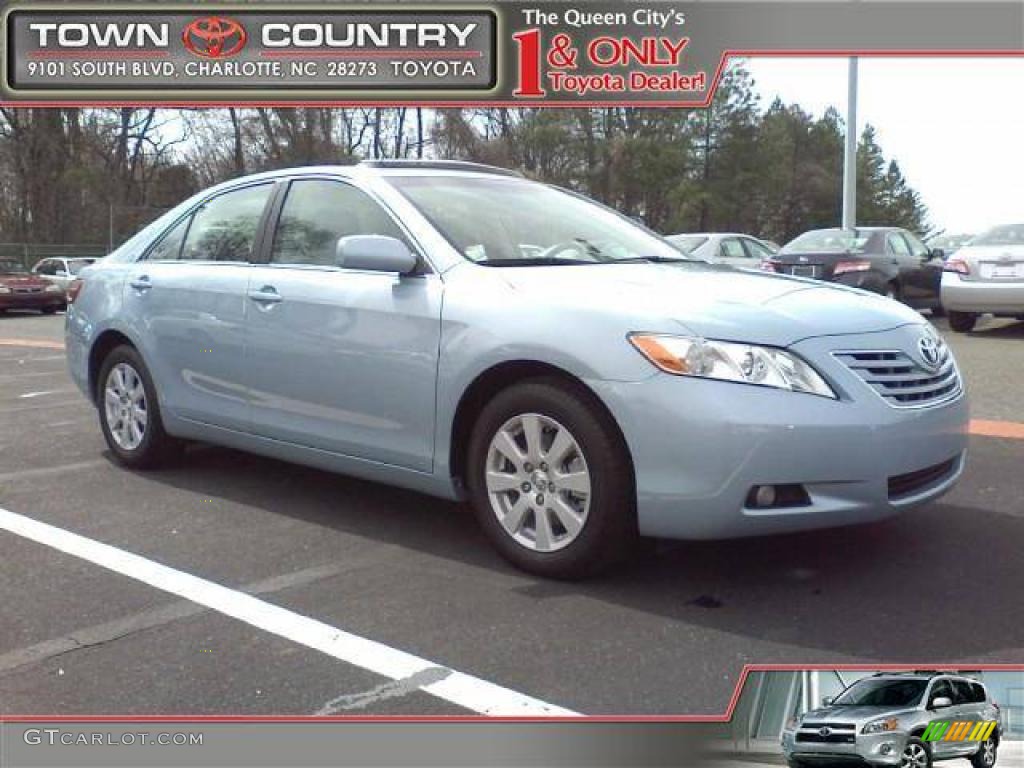 2009 Camry XLE V6 - Sky Blue Pearl / Bisque photo #1
