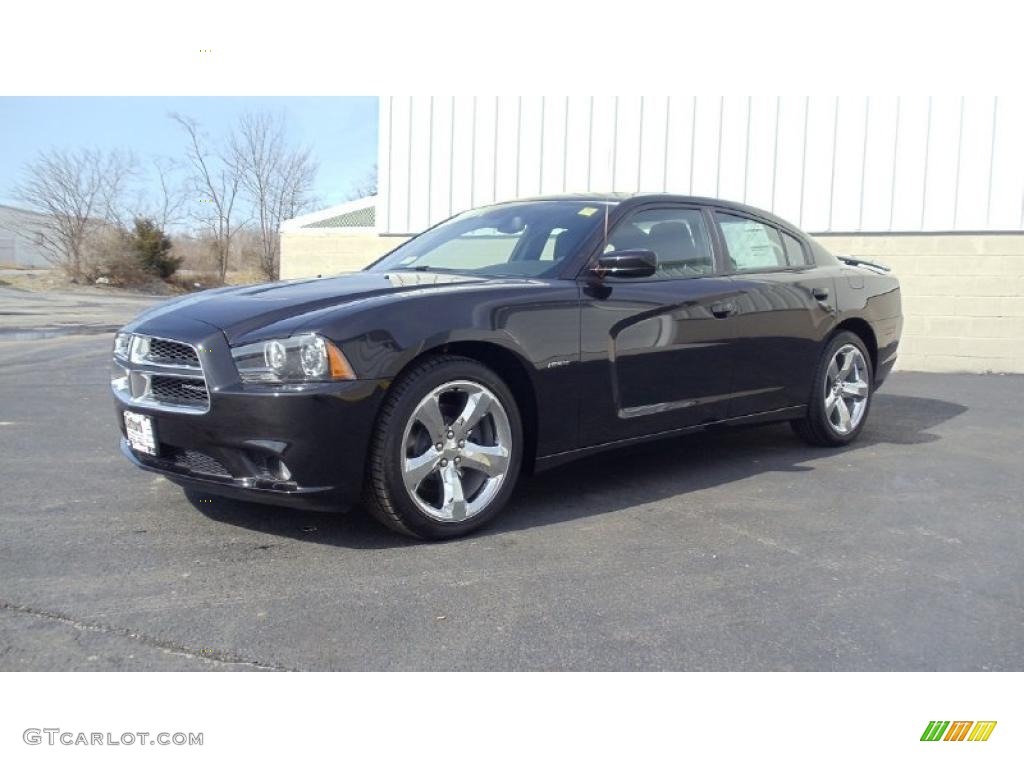 2011 Charger R/T Plus - Brilliant Black Crystal Pearl / Black photo #1