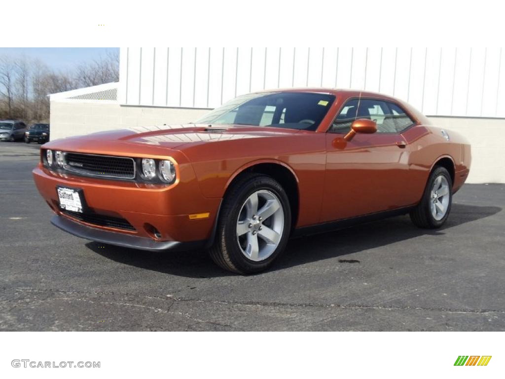 2011 Challenger SE - Toxic Orange Pearl / Dark Slate Gray photo #1