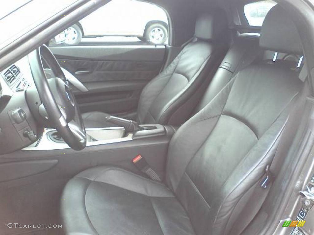 Black Interior 2004 BMW Z4 2.5i Roadster Photo #46440078