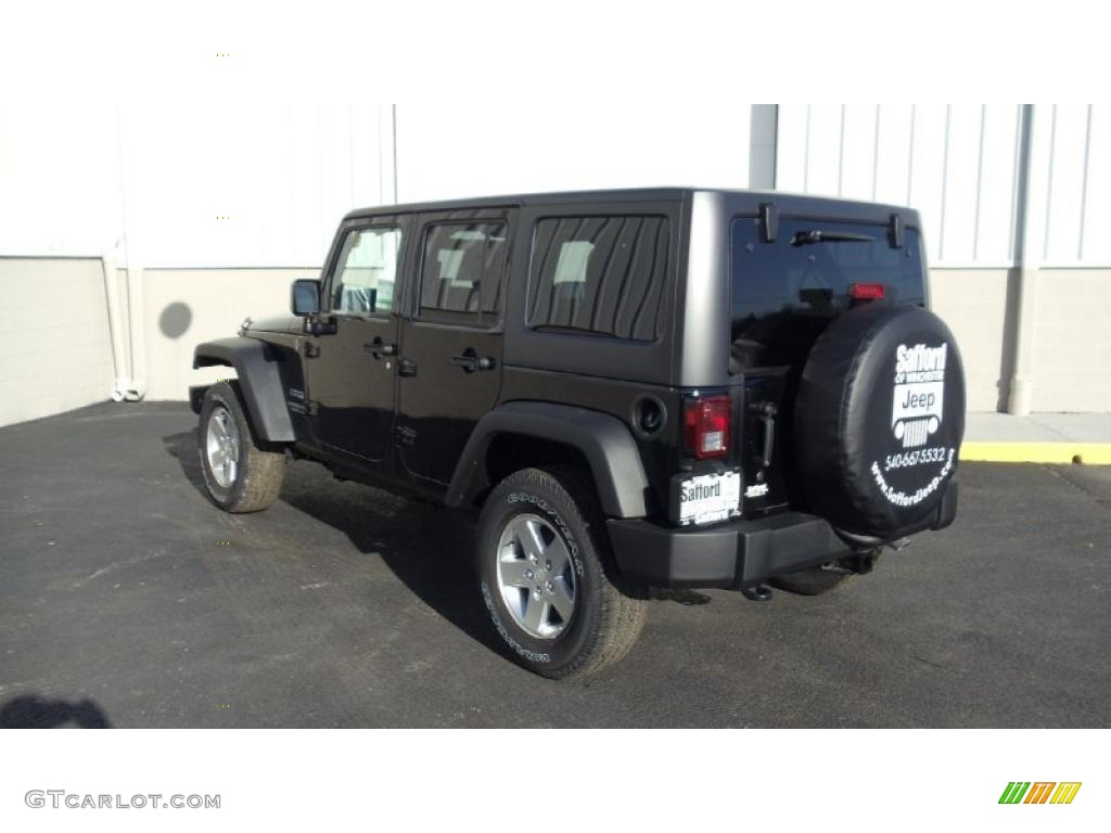 Black 2011 Jeep Wrangler Unlimited Sport 4x4 Exterior Photo #46440183