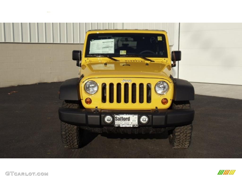 2011 Wrangler Unlimited Rubicon 4x4 - Detonator Yellow / Black photo #2