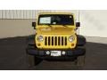 2011 Detonator Yellow Jeep Wrangler Unlimited Rubicon 4x4  photo #2