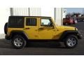2011 Detonator Yellow Jeep Wrangler Unlimited Rubicon 4x4  photo #7