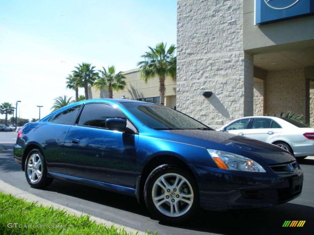 2006 Accord EX-L Coupe - Sapphire Blue Pearl / Ivory photo #4