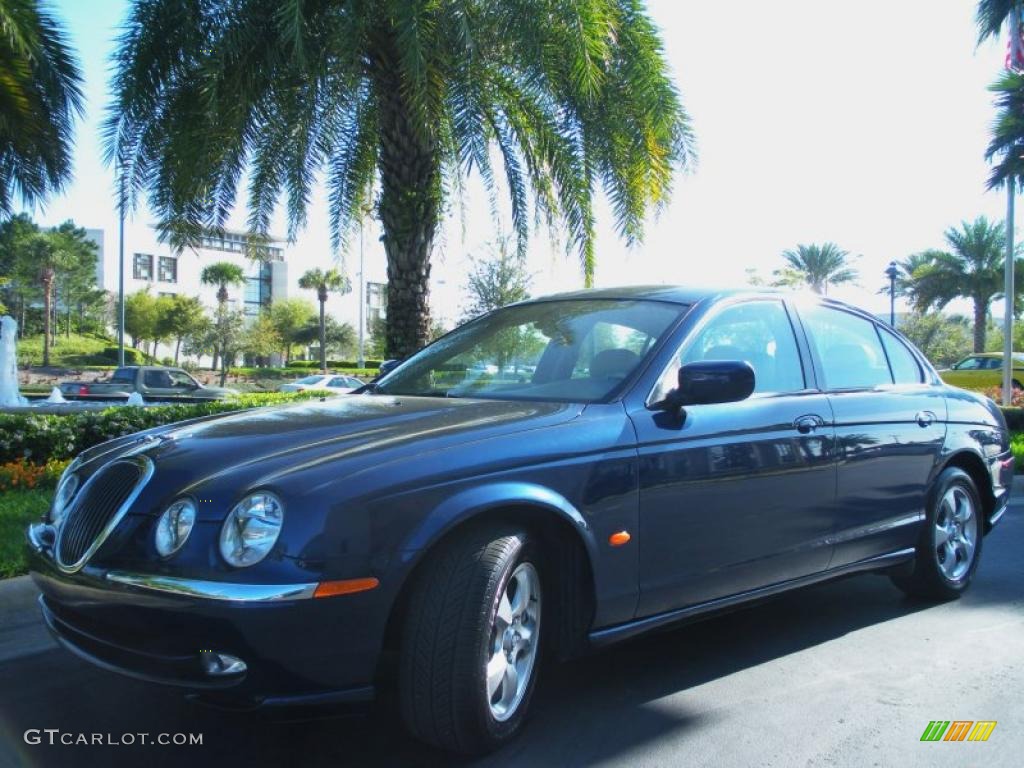 2002 S-Type 3.0 - Sapphire Blue Metallic / Ivory photo #2
