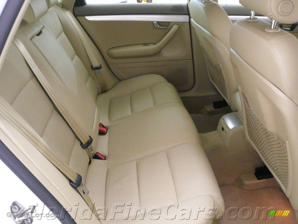 2008 A4 2.0T Sedan - Ibis White / Beige photo #14