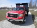 Fire Red - Sierra 3500HD Work Truck Regular Cab Chassis Dump Truck Photo No. 3