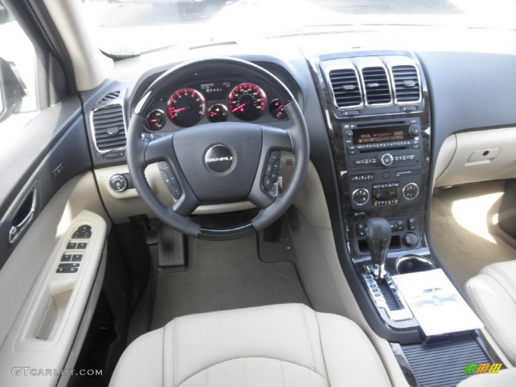 2011 GMC Acadia Denali AWD Cashmere Dashboard Photo #46443024