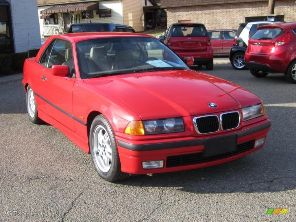 1998 3 Series 328i Convertible - Bright Red / Tan photo #1