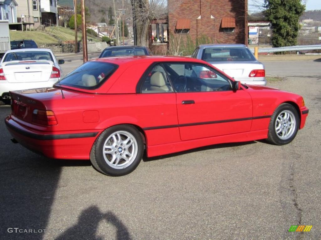 1998 3 Series 328i Convertible - Bright Red / Tan photo #4