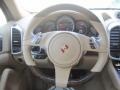 Luxor Beige 2011 Porsche Cayenne Turbo Steering Wheel