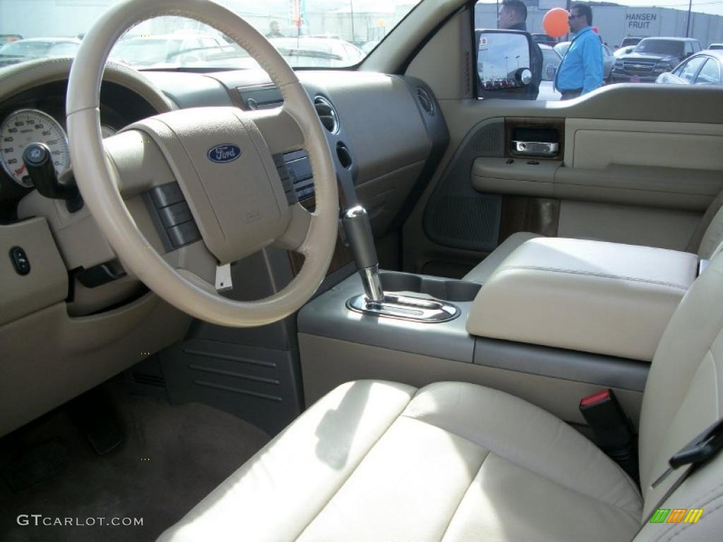 2004 F150 Lariat SuperCab 4x4 - Oxford White / Tan photo #13