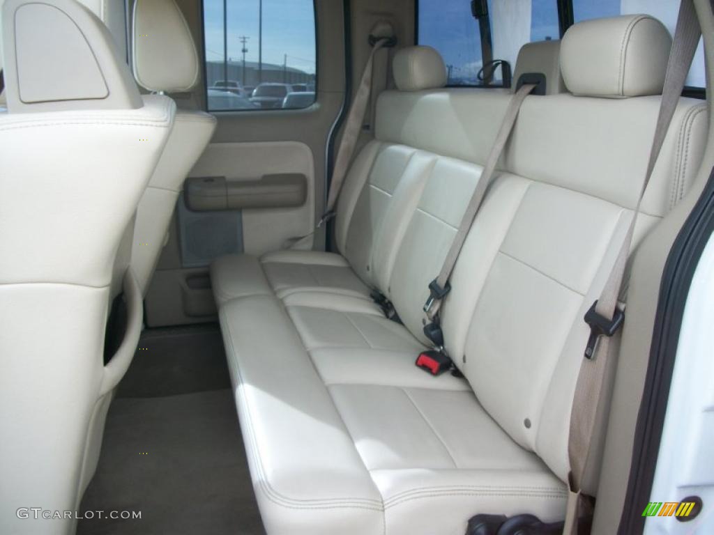 2004 F150 Lariat SuperCab 4x4 - Oxford White / Tan photo #27