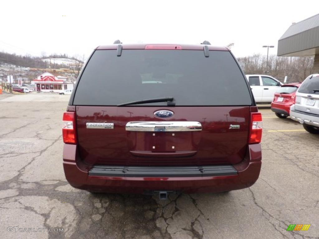 2009 Expedition Limited 4x4 - Royal Red Metallic / Charcoal Black Leather/Caramel Brown photo #3