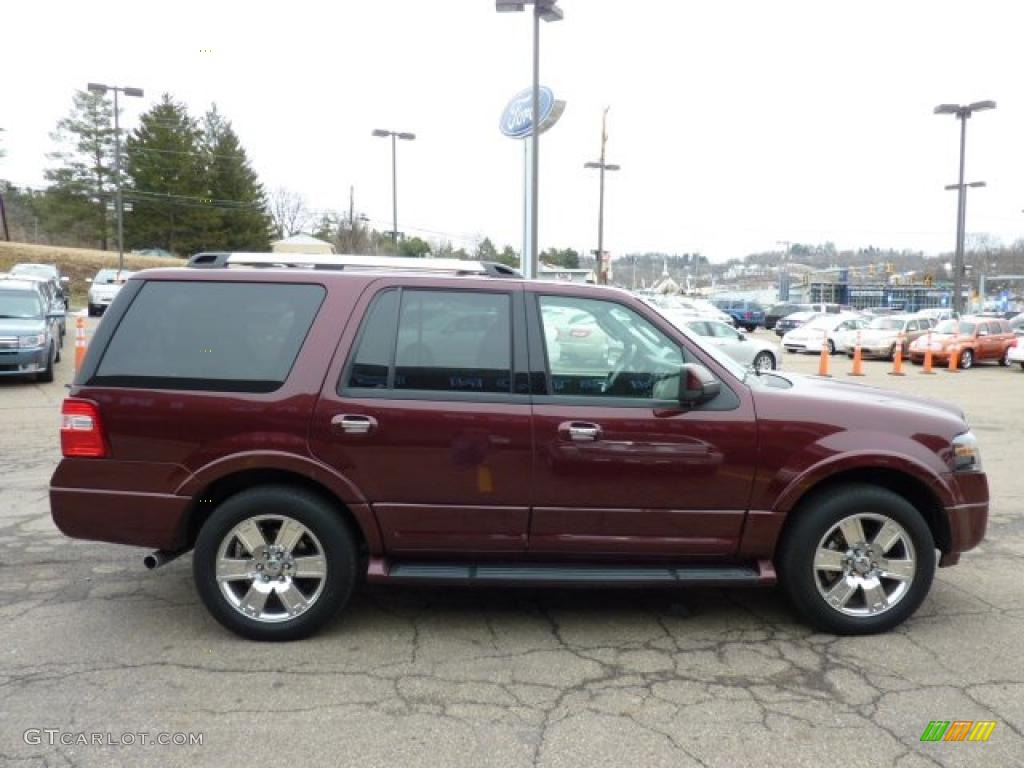 2009 Expedition Limited 4x4 - Royal Red Metallic / Charcoal Black Leather/Caramel Brown photo #5