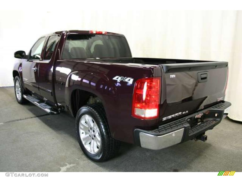Dark Crimson Metallic 2008 GMC Sierra 1500 SLE Extended Cab 4x4 Exterior Photo #46447737