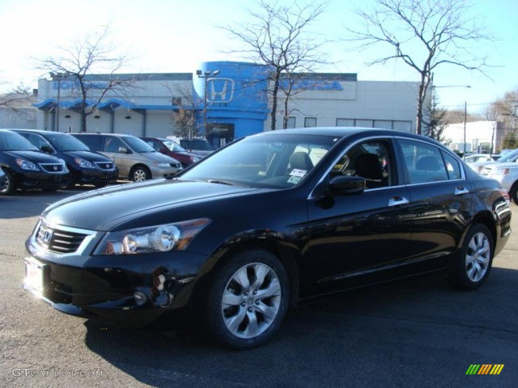 2008 Accord EX V6 Sedan - Nighthawk Black Pearl / Black photo #1