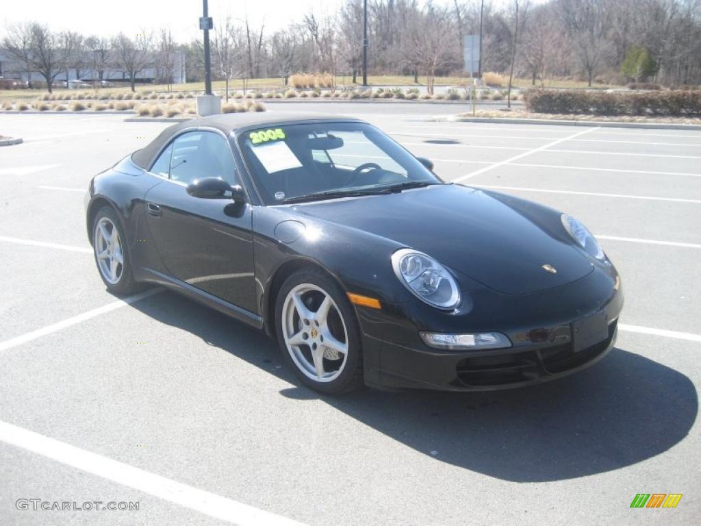 2005 911 Carrera Cabriolet - Black / Black photo #2