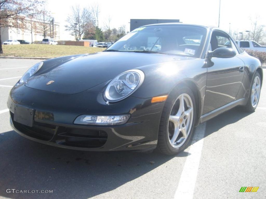 2005 911 Carrera Cabriolet - Black / Black photo #5