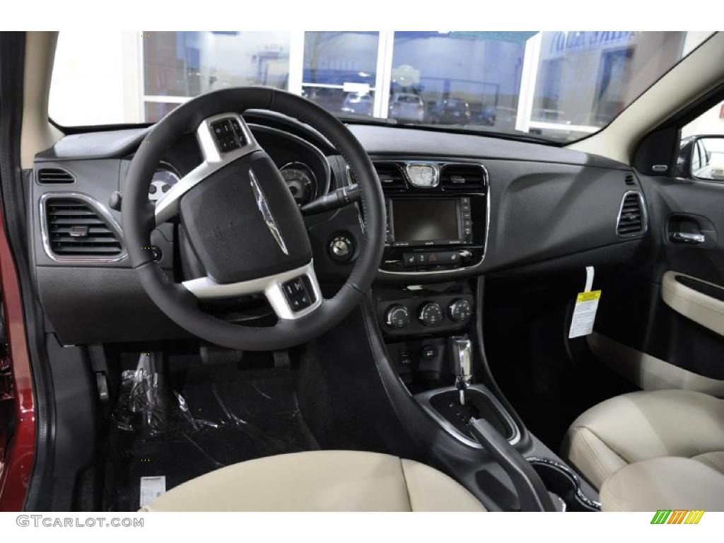 2011 Chrysler 200 Limited Black/Light Frost Beige Dashboard Photo #46451646
