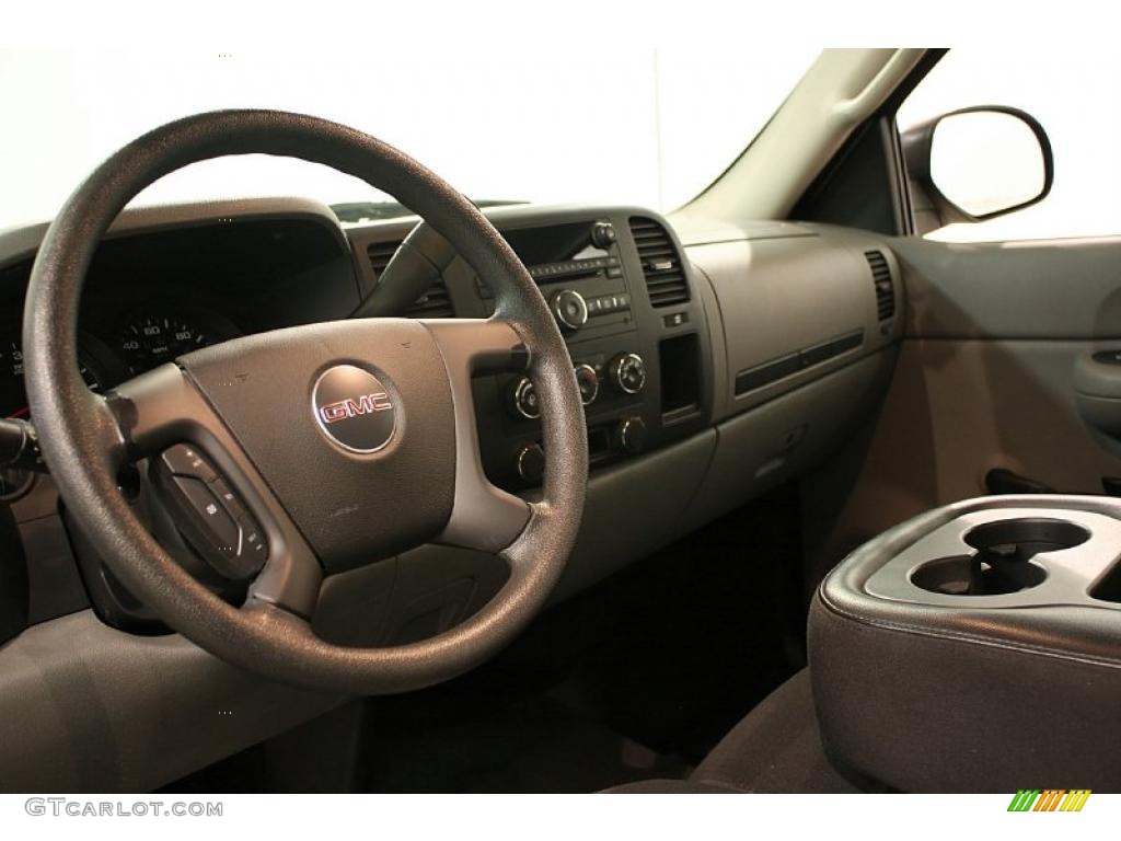 2007 GMC Sierra 1500 Regular Cab Dark Titanium Steering Wheel Photo #46451721