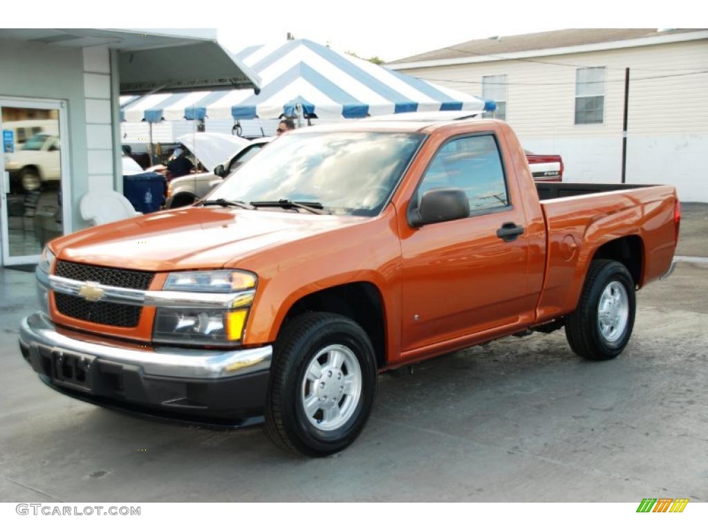 2006 Colorado LS Regular Cab - Sunburst Orange Metallic / Very Dark Pewter photo #1