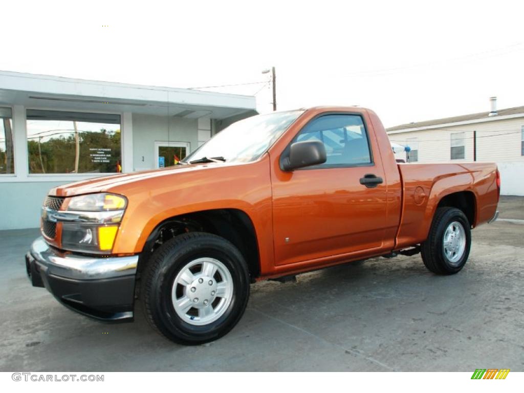 2006 Colorado LS Regular Cab - Sunburst Orange Metallic / Very Dark Pewter photo #3