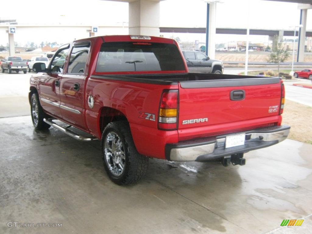 2006 Sierra 1500 SLT Crew Cab 4x4 - Fire Red / Dark Pewter photo #2