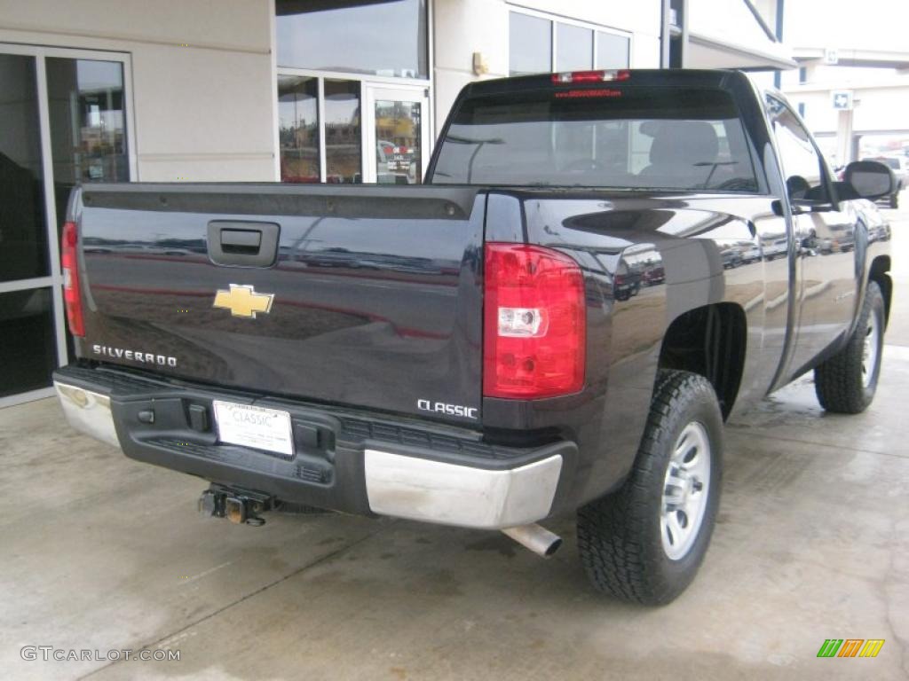 2008 Silverado 1500 LS Regular Cab - Dark Blue Metallic / Dark Titanium photo #4