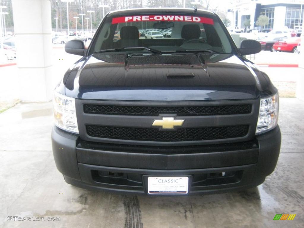 2008 Silverado 1500 LS Regular Cab - Dark Blue Metallic / Dark Titanium photo #7