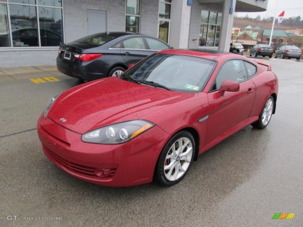 Redfire Pearl 2007 Hyundai Tiburon SE Exterior Photo #46456341