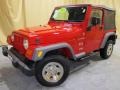 2005 Flame Red Jeep Wrangler X 4x4  photo #1