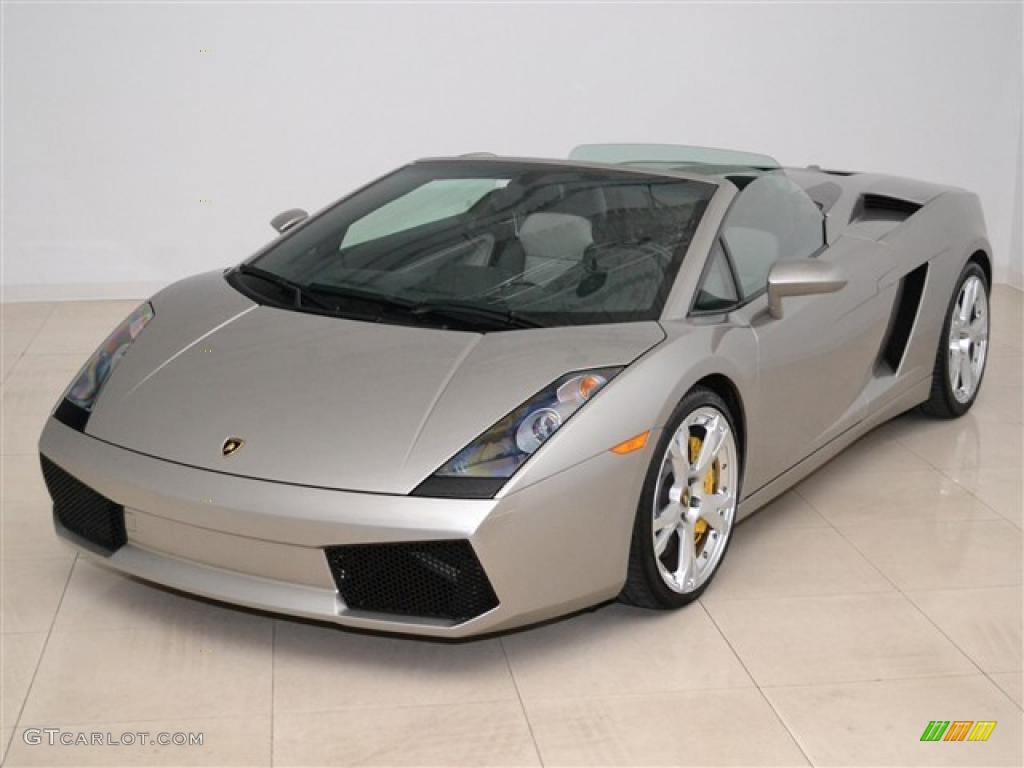 Grigio Antares 2008 Lamborghini Gallardo Spyder Exterior Photo #46458501