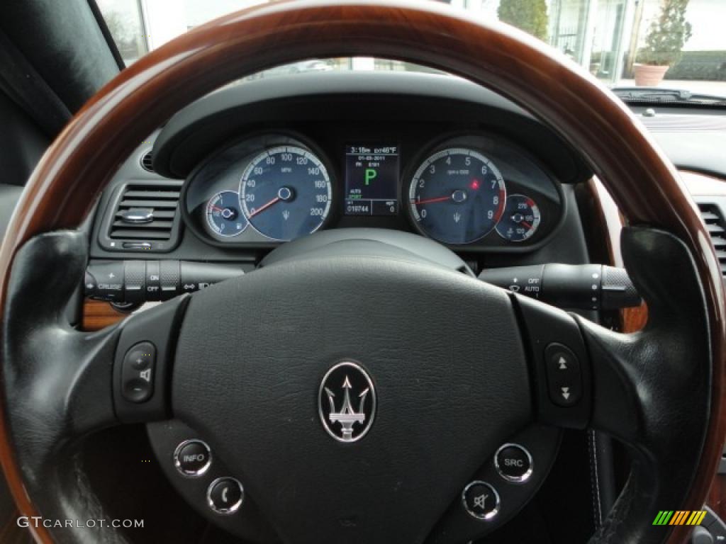 2007 Maserati Quattroporte Standard Quattroporte Model Nero Steering Wheel Photo #46458867